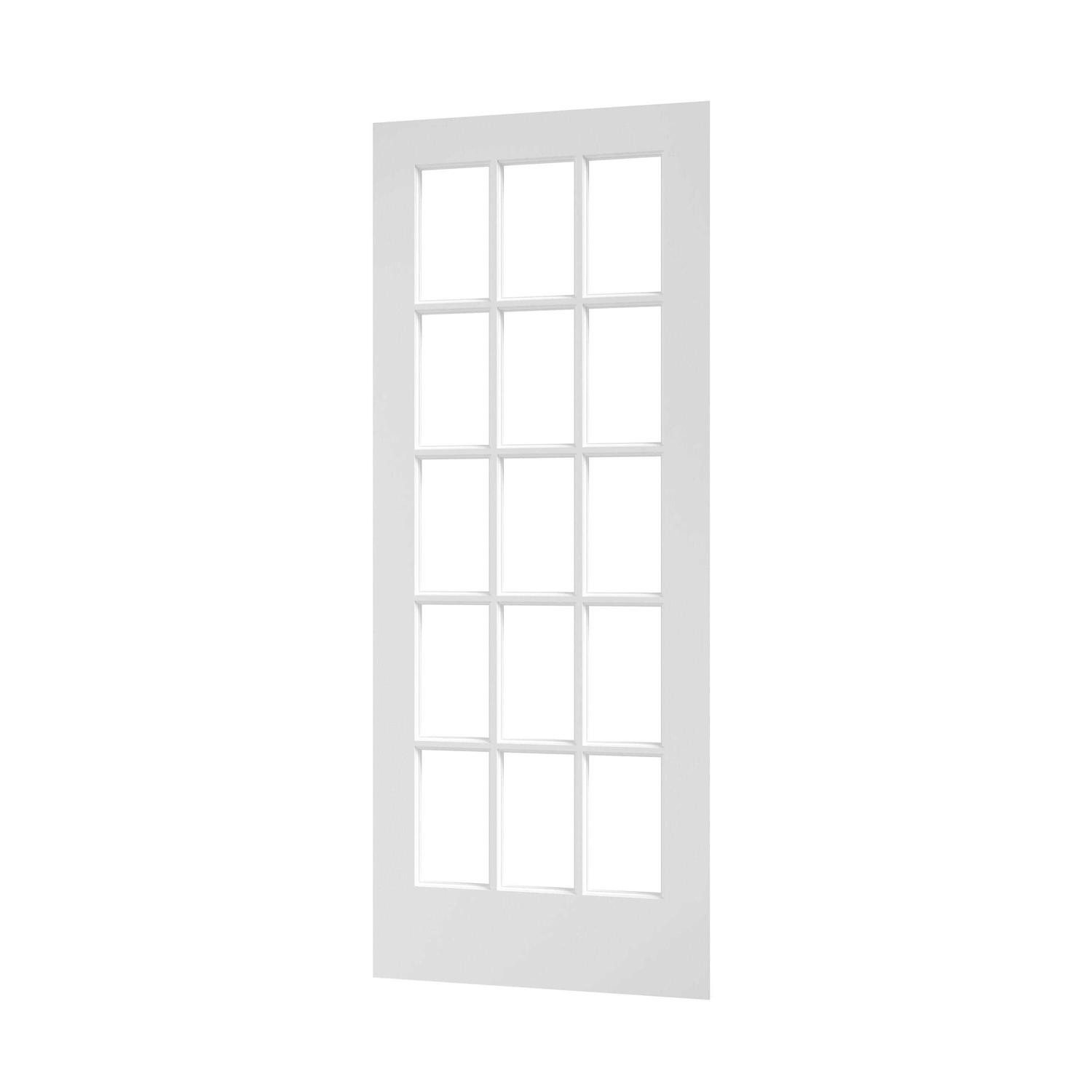 eightdoors 80 in. x 1-3/8 in. Shaker White Primed T-Shape 3-Panel Solid Core Wood Interior Slab Door - Inhomebuy