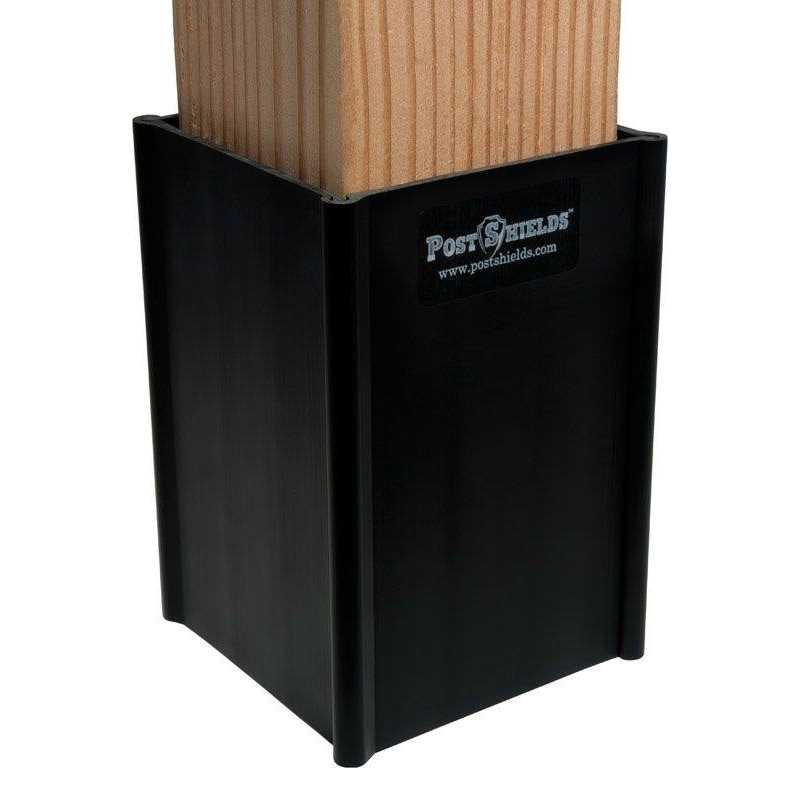 Post Shields 6 in. H x 4 in. W x 4 in. L Plastic Fence Post Protection - Inhomebuy