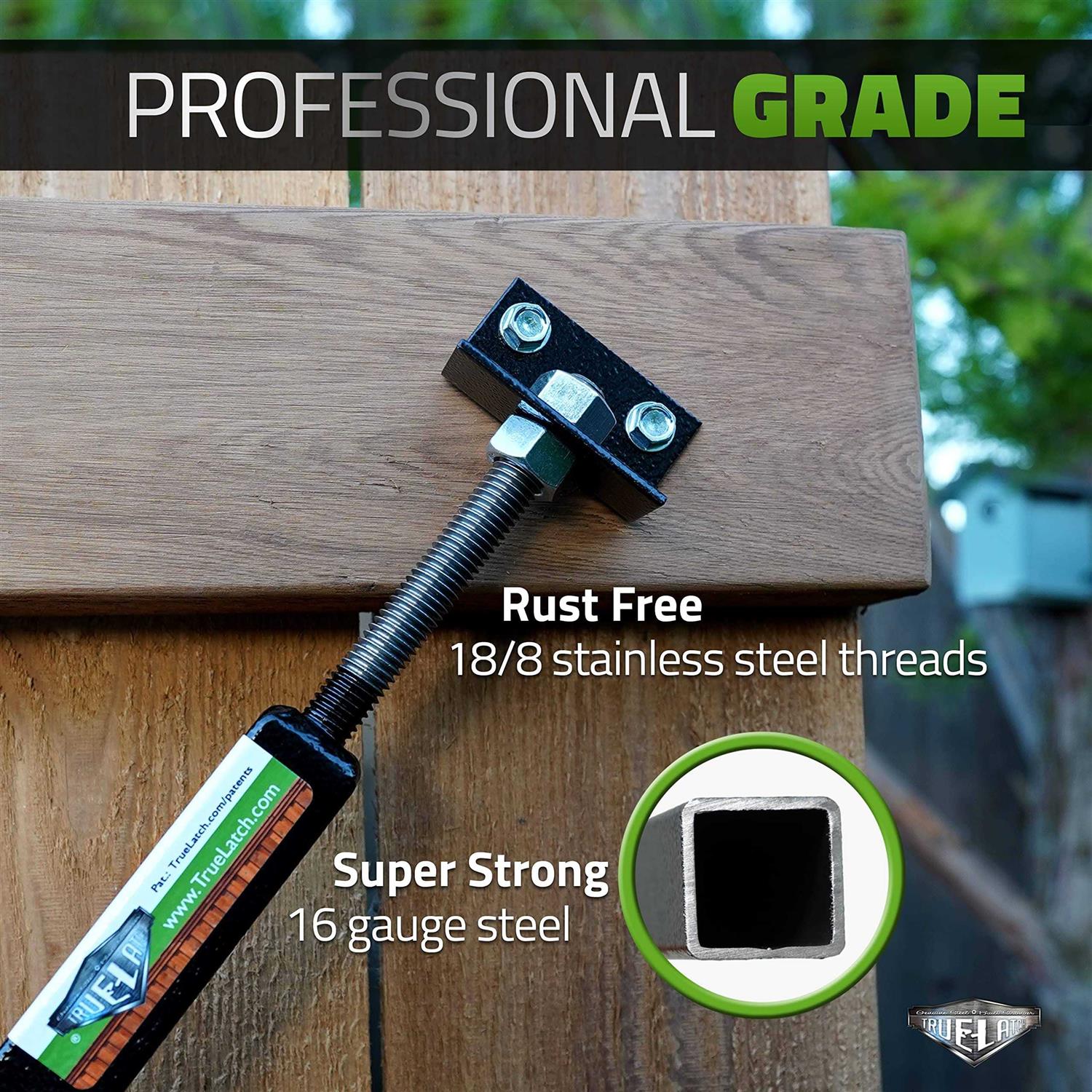 True Latch Telescopic Gate Brace Wood Privacy Fence Anti Sag Gate Kit - Inhomebuy