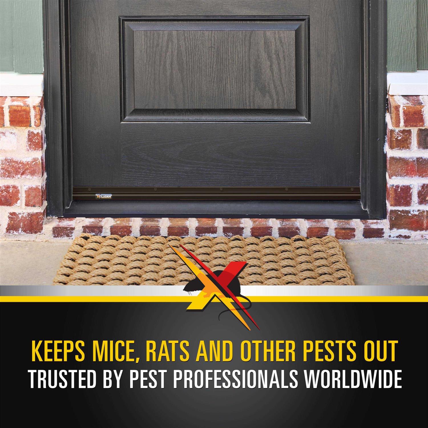 Xcluder 36 Low-Profile Door Sweep Aluminum Seals Out Rodents Pests - Inhomebuy