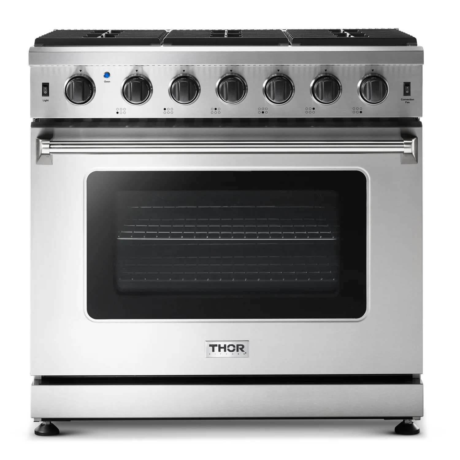Thor Kitchen 36 in. 6.0 Cu. Ft Propane Gas Range in Stainless Steel, LRG3601ULP - Inhomebuy