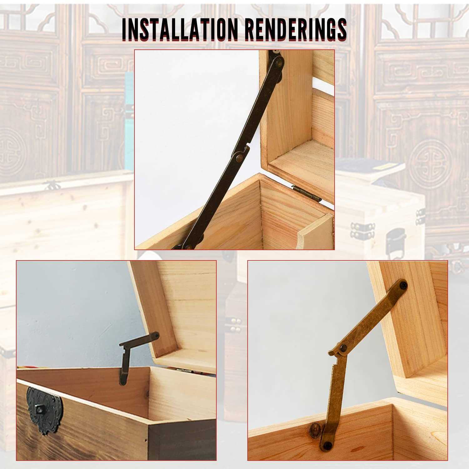 MroMax Folding Lid Support Hinges Lid Support Stay Hinge - Inhomebuy