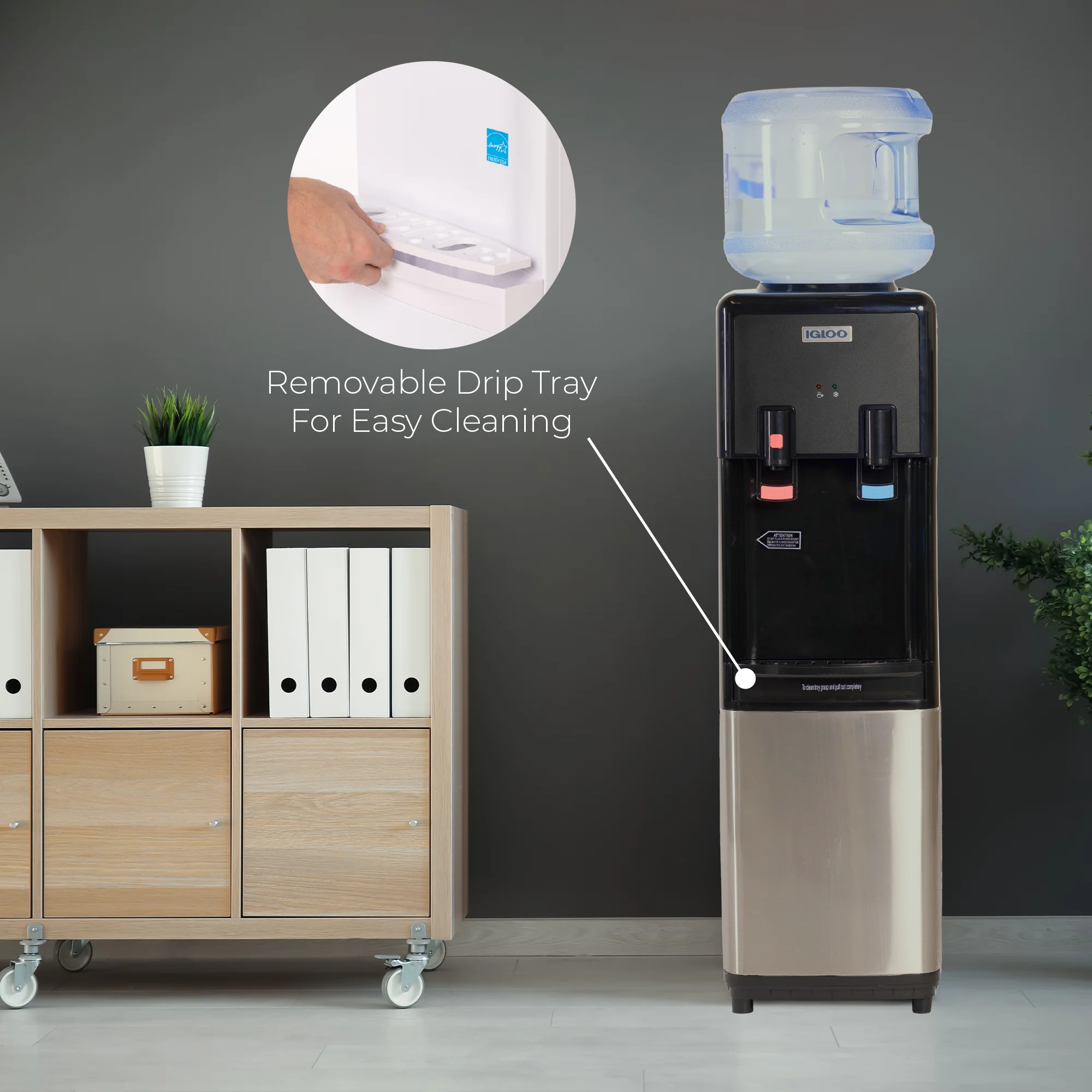 Igloo® Hot & Cold Top Loading Water Dispenser, Black - Inhomebuy
