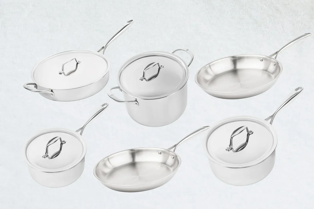 Sardel 10 Piece Stainless Steel Cookware Set - Inhomebuy