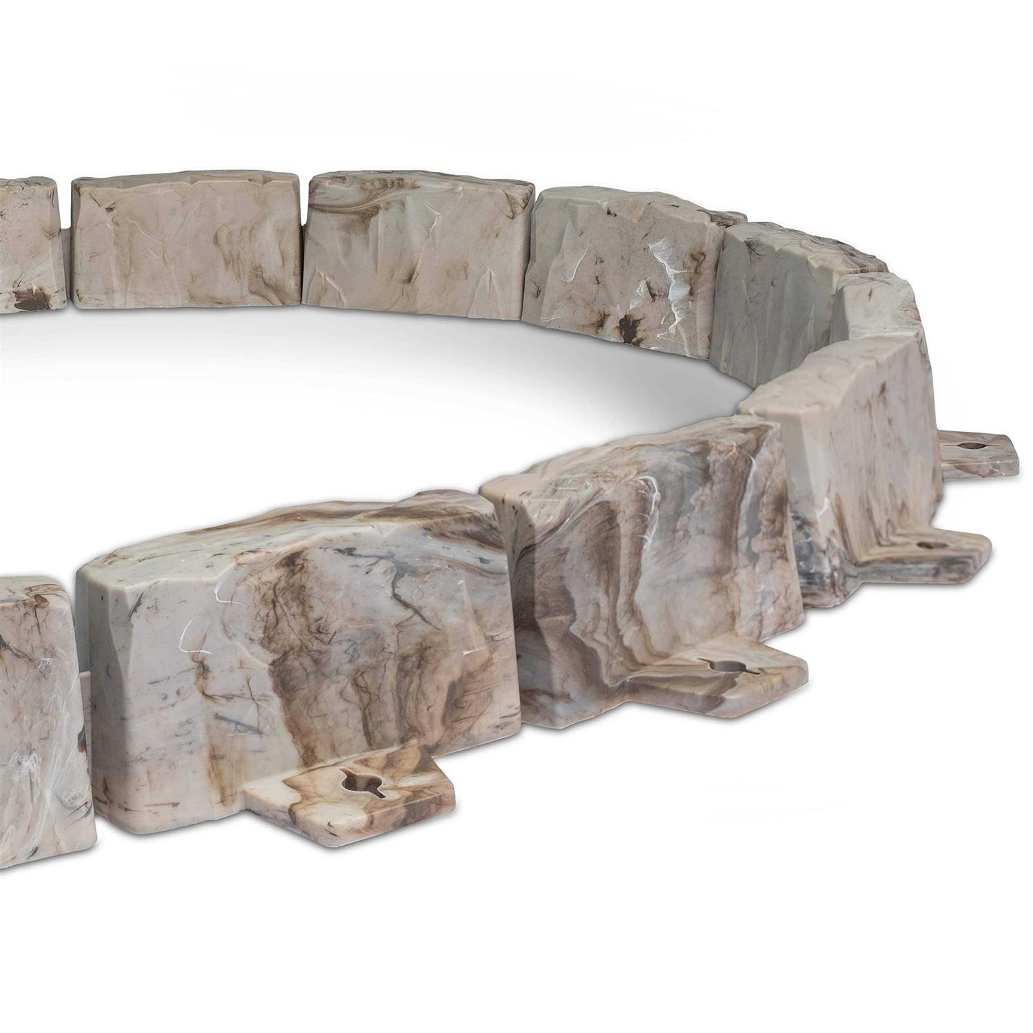 ProFlex Decorative Faux Stone 90 ft. x 2.7 Gray Plastic No-Dig Landscape Edging Kit - Inhomebuy