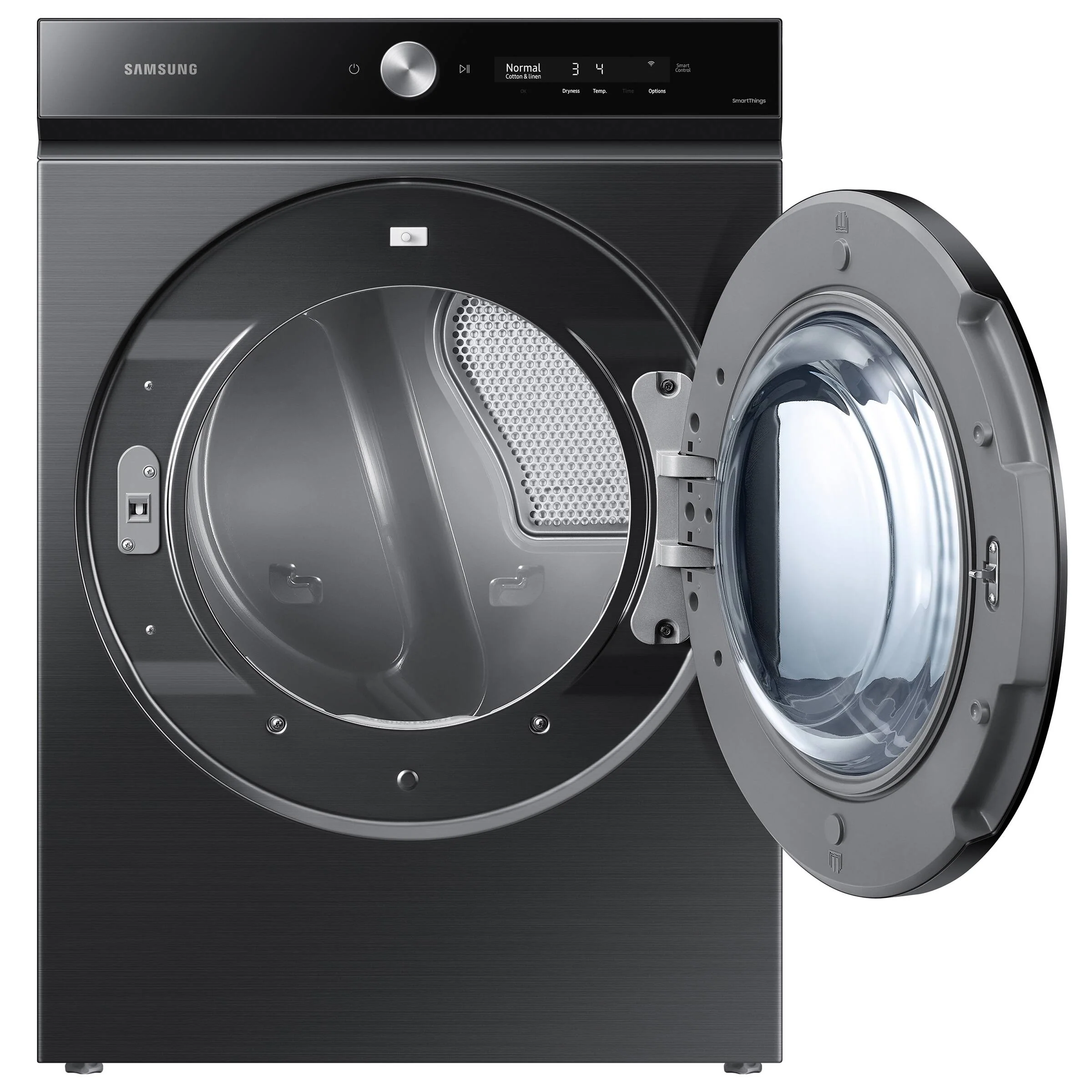 SAMSUNG BESPOKE 27 IN. 7.6 CU. FT. BLACK STAINLESS STEEL ELECTRIC DRYER WITH SUPER SPEED DRY - DVE53 - Inhomebuy