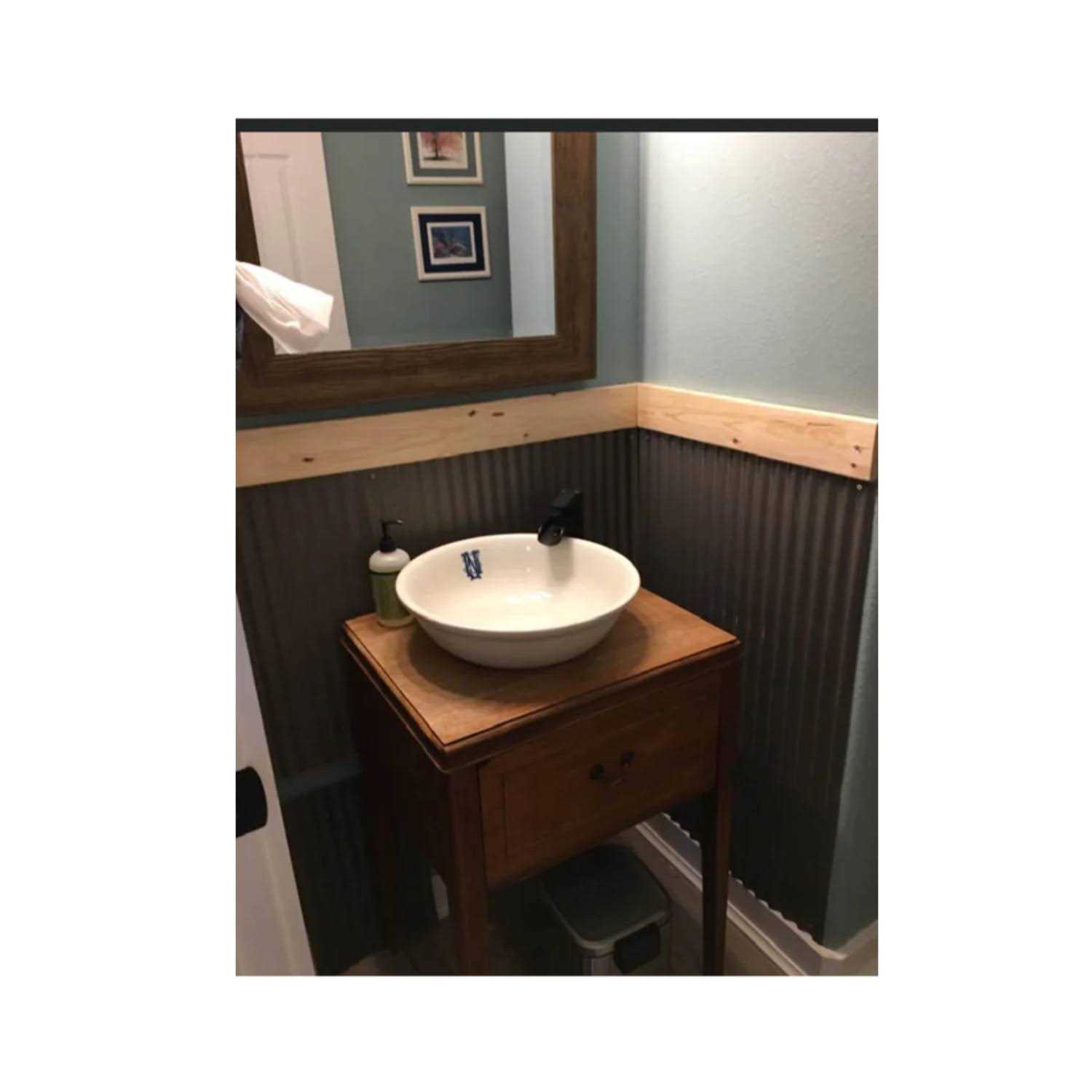 Dakota Tin 24W x 36H Colorado Corrugated Metal Wainscoting Panel - Inhomebuy