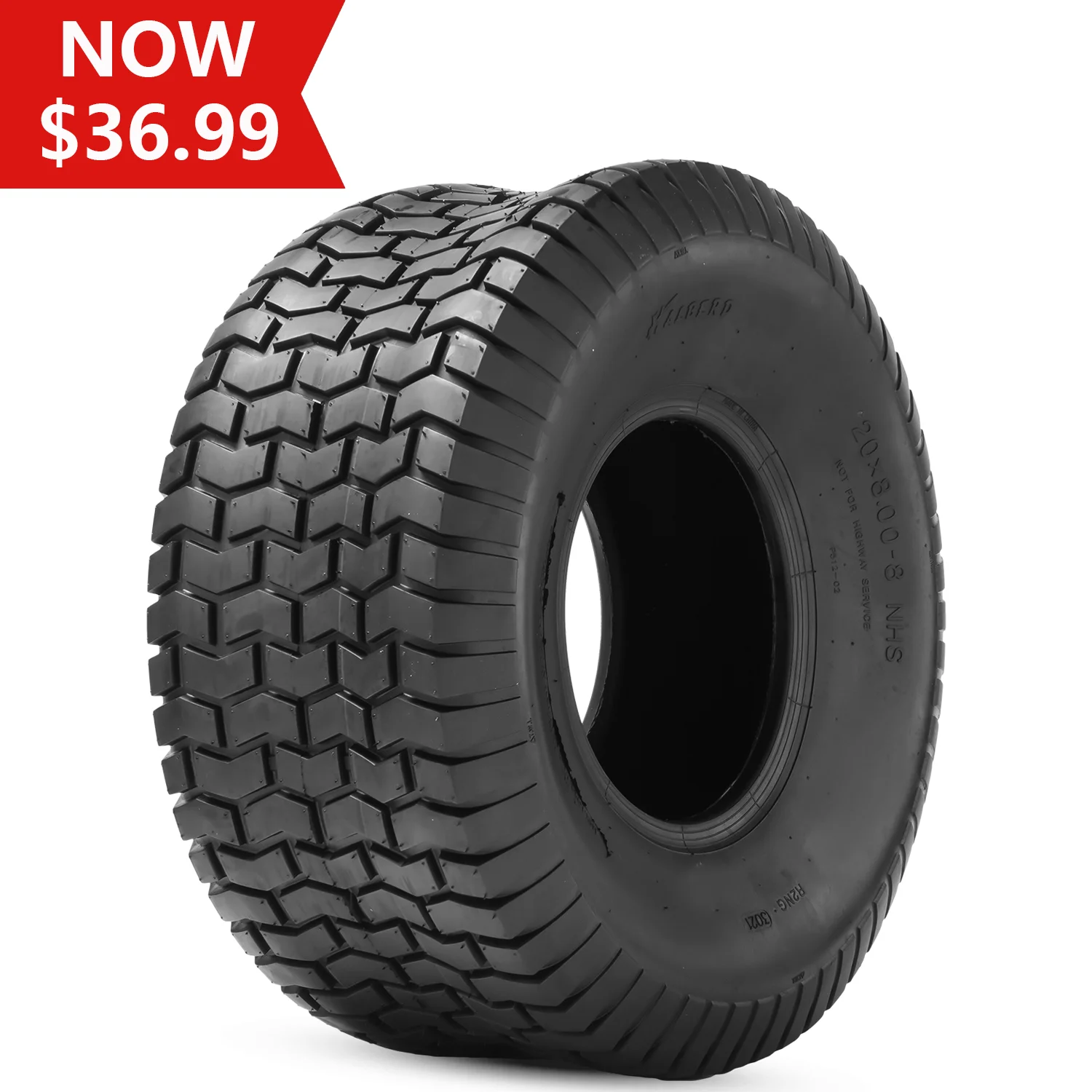 HALBERD 20x8x8 20x8.00-8 Turf Friendly Tire for Lawn & Garden Mower, Great Traction for Garden Tractor - Inhomebuy