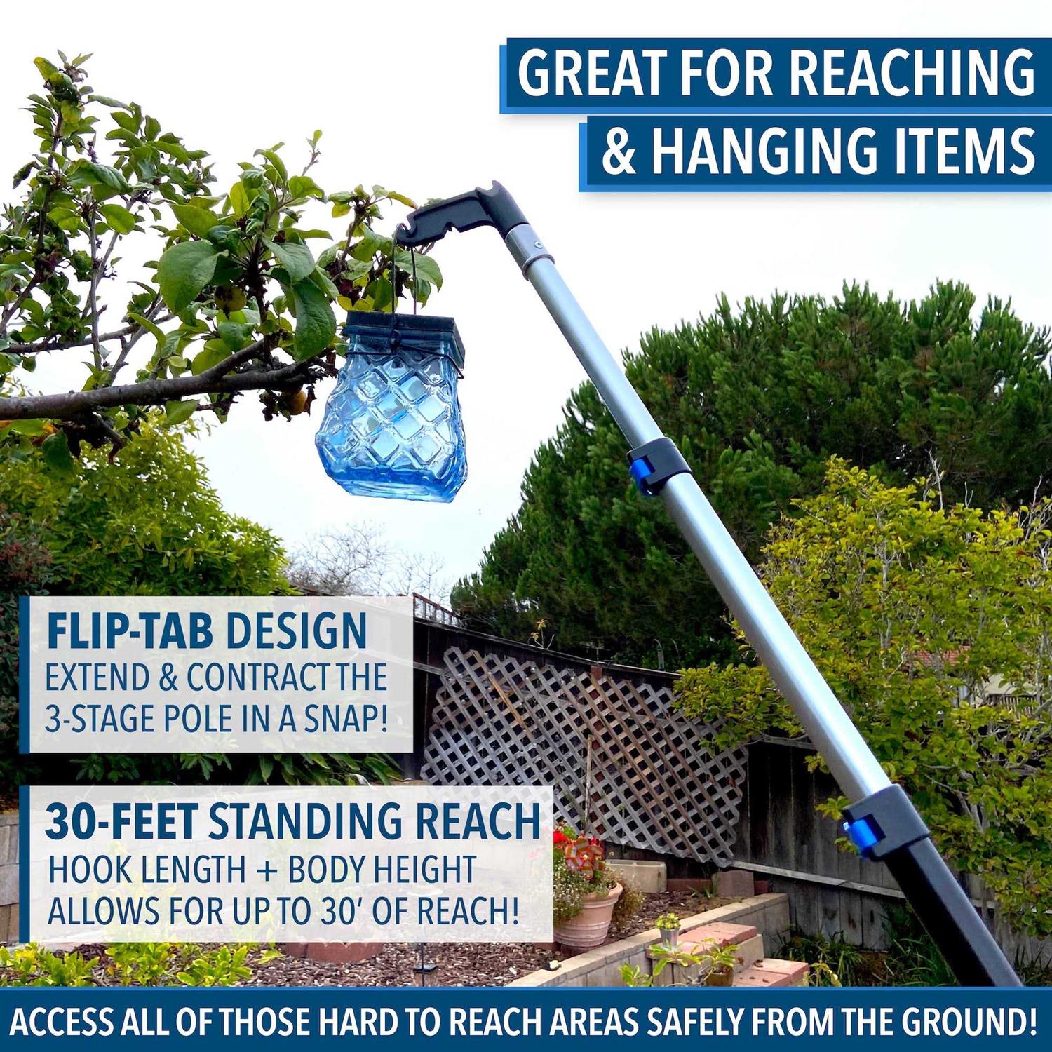 Eversprout Utility Hook with Extension Pole - Inhomebuy