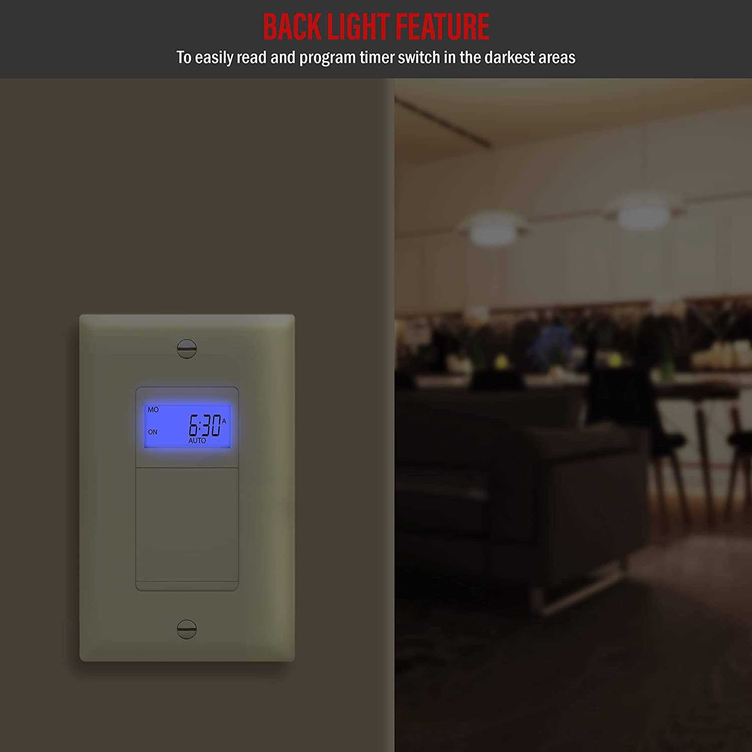 Enerlites 7-Day Digital In-Wall Programmable Timer Switch - Inhomebuy