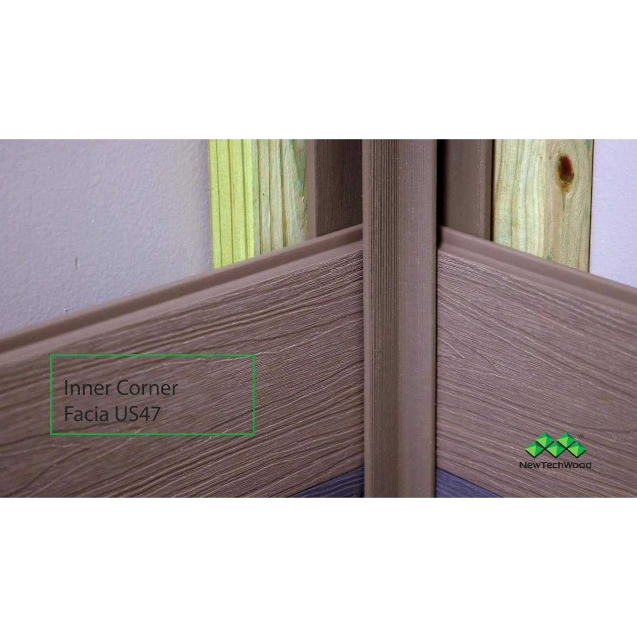 NewTechWood All Weather System 2.8 in. x 2.8 in. x 8 ft. Composite Siding Inside Corner Trim US47-8 - Inhomebuy