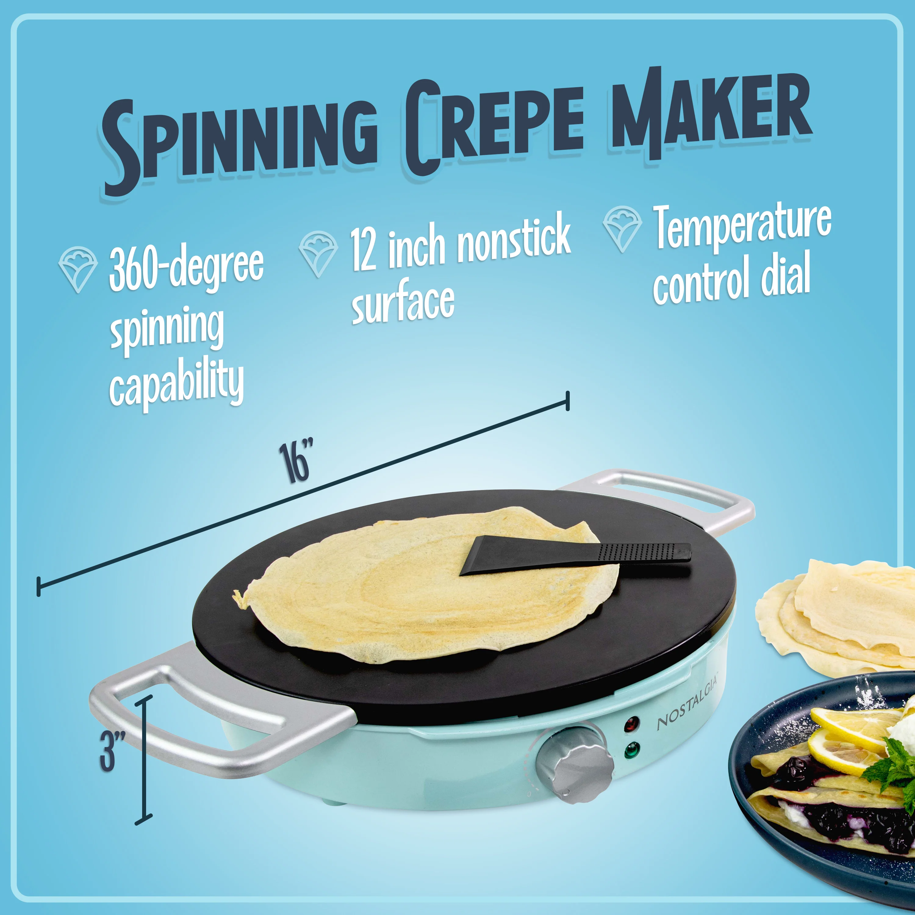 Crepe Art Spinning Crepe Maker - Inhomebuy
