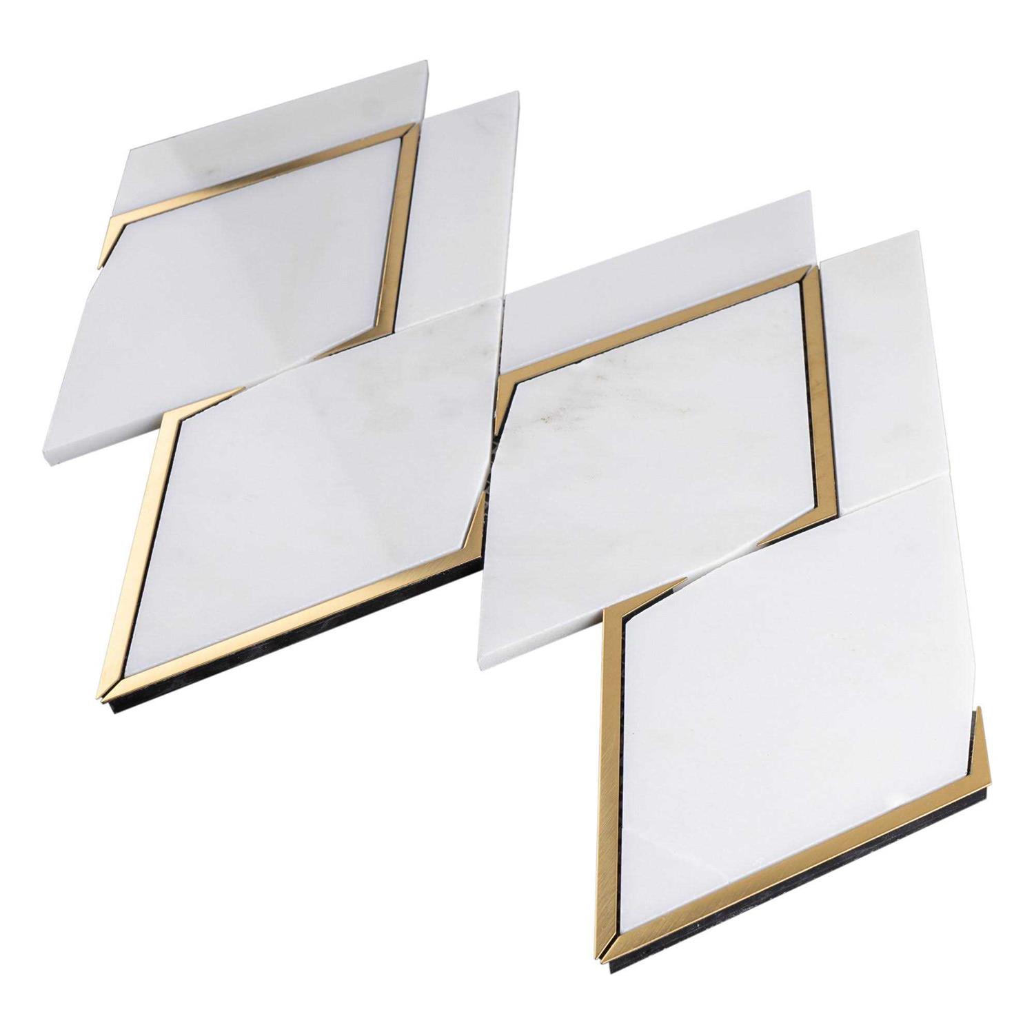 Natural Bianco 3 x 3 Marble Honeycomb Mosaic Wall Tile Supreme Tile - Inhomebuy