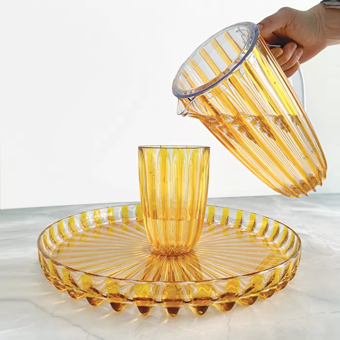 DolceVita Round Tray Amber - Inhomebuy
