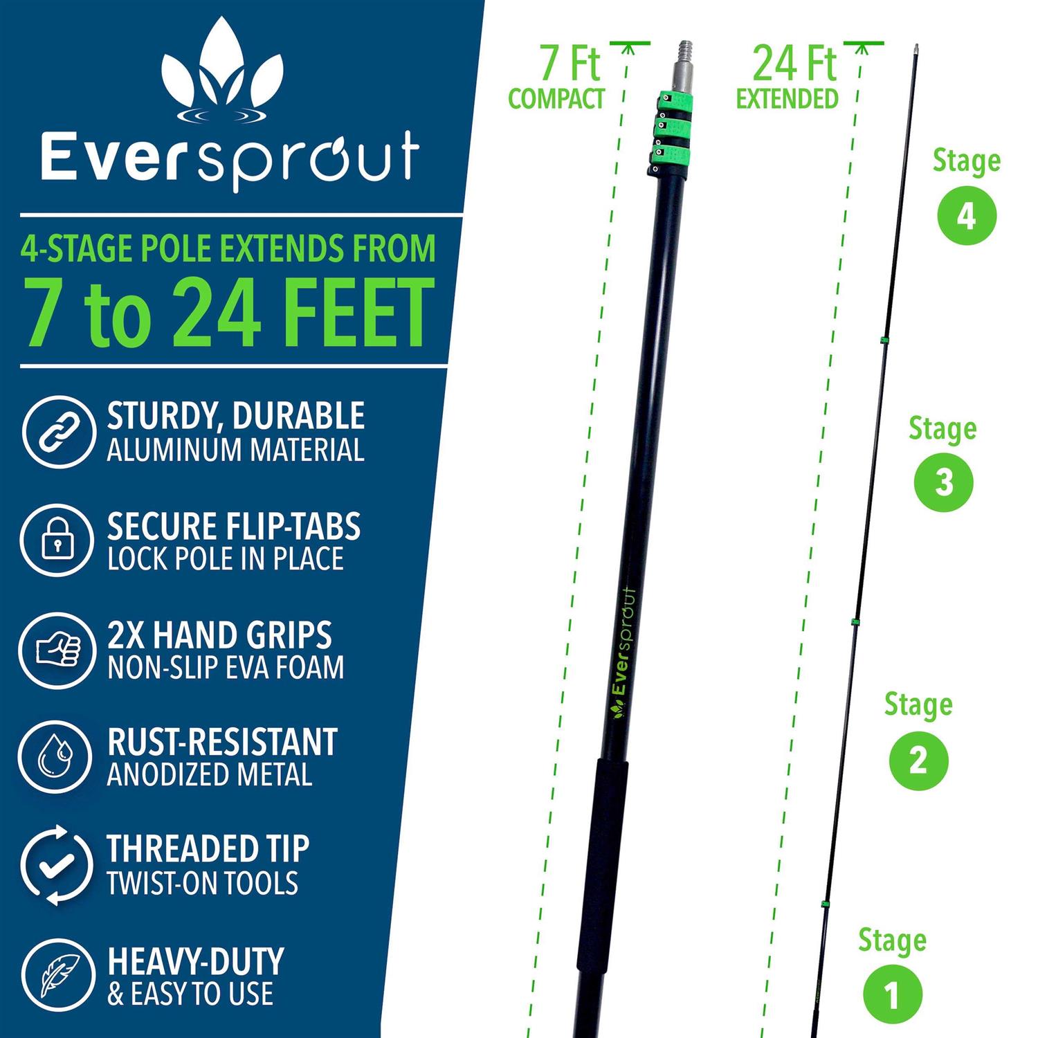 Eversprout Utility Hook with Extension Pole - Inhomebuy