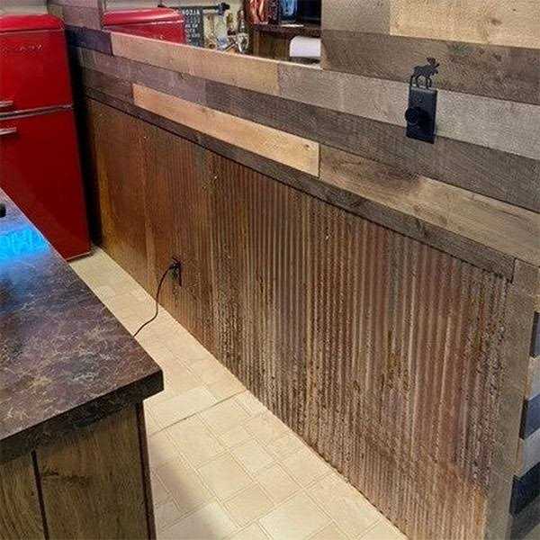 Dakota Tin 24W x 36H Colorado Corrugated Metal Wainscoting Panel - Inhomebuy