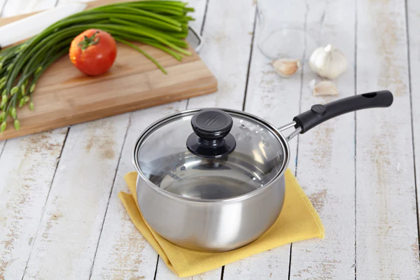 Charms Stainless-Steel Sauce Pan with Glass Lid |16JAC10| 16cm - Inhomebuy