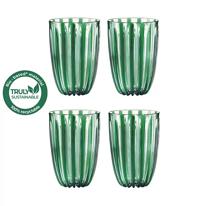DolceVita Set of 4 Glasses Emerald - Inhomebuy