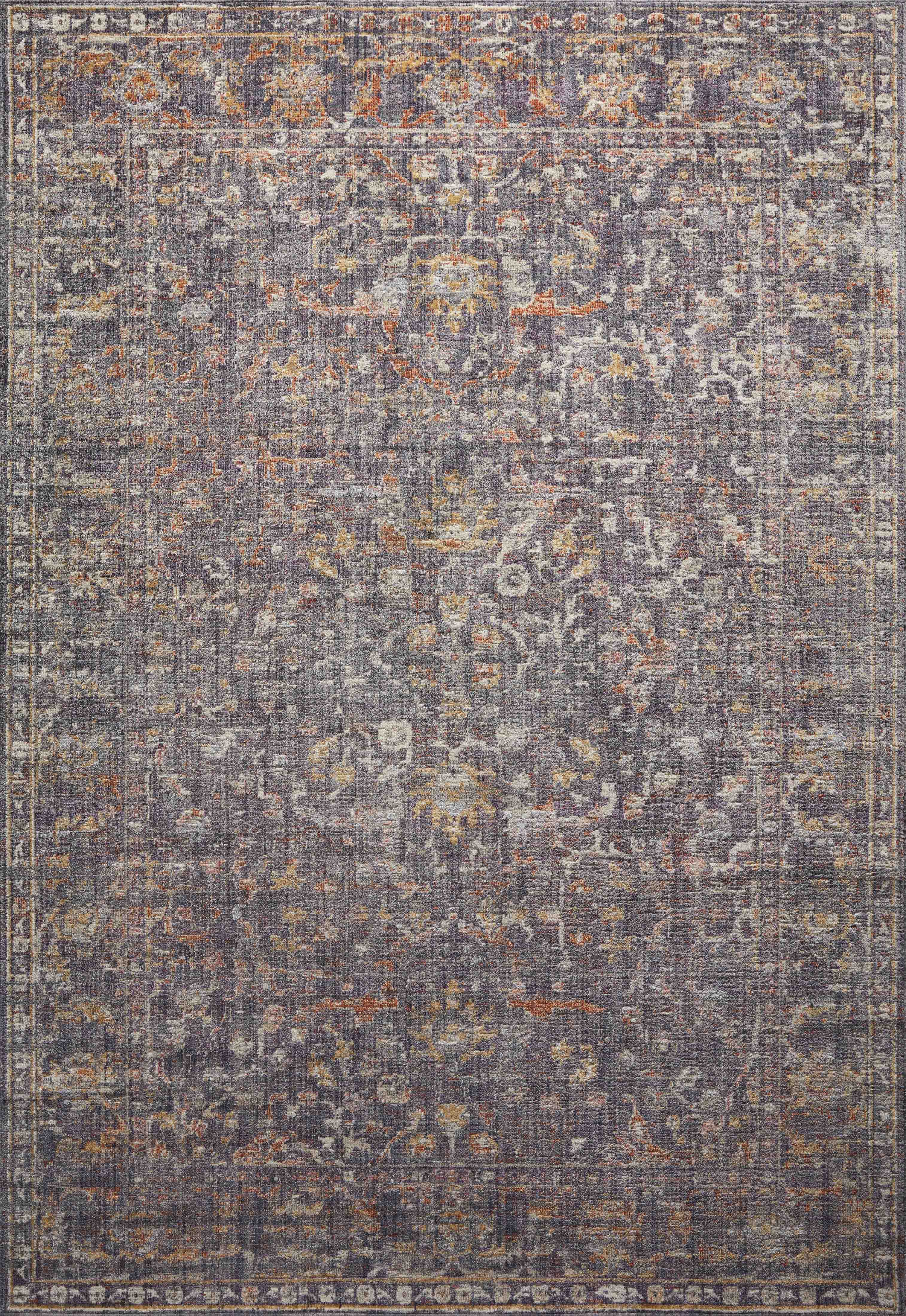 Chris Loves Julia x Loloi Rug in Graphite, Multi - 3'7