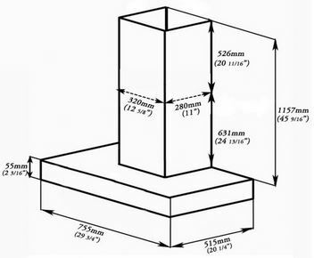 Sakura Kitchen Rangehood |M3000-30HS| Wall-Mounted, Chimney Style - Inhomebuy