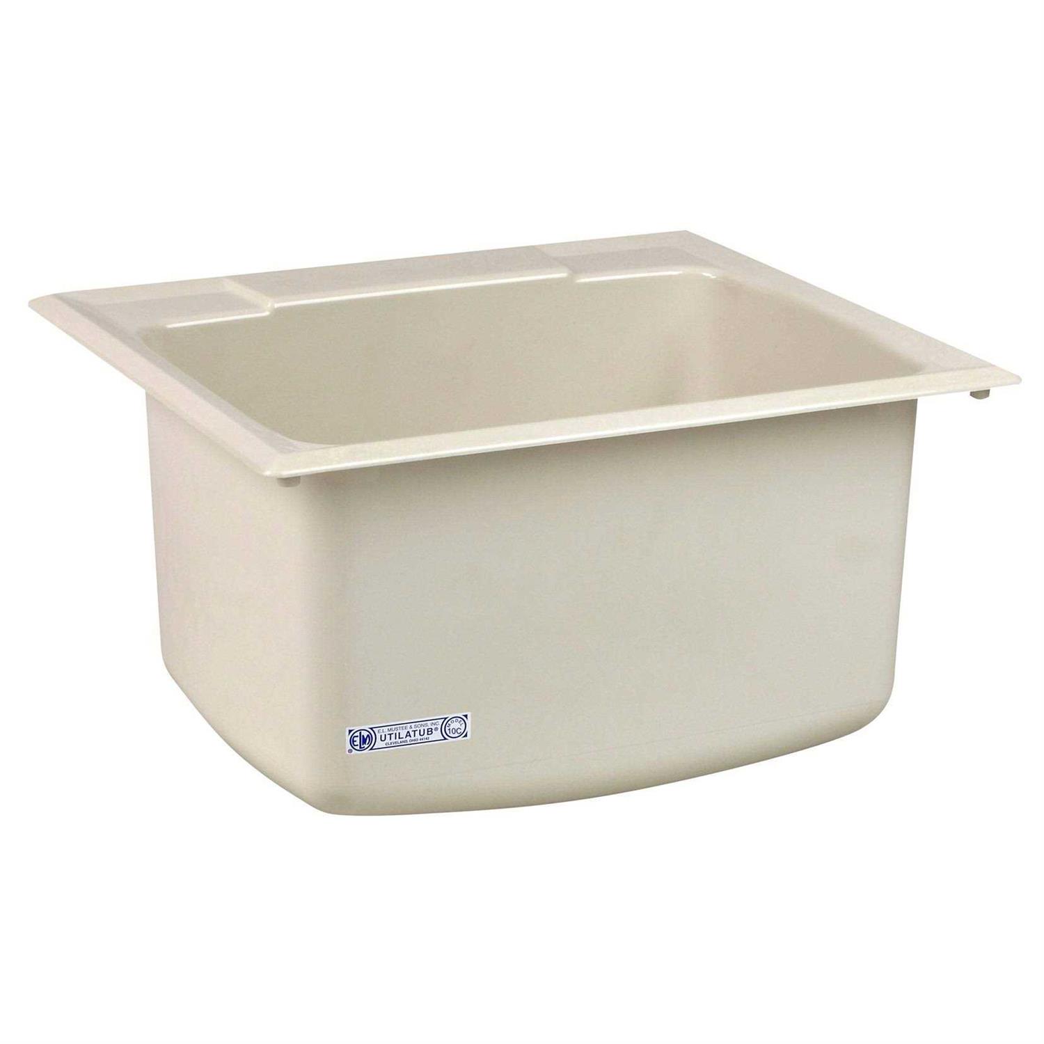 Mustee 10 Utility Sink 22-inch x 25-inch White - Inhomebuy