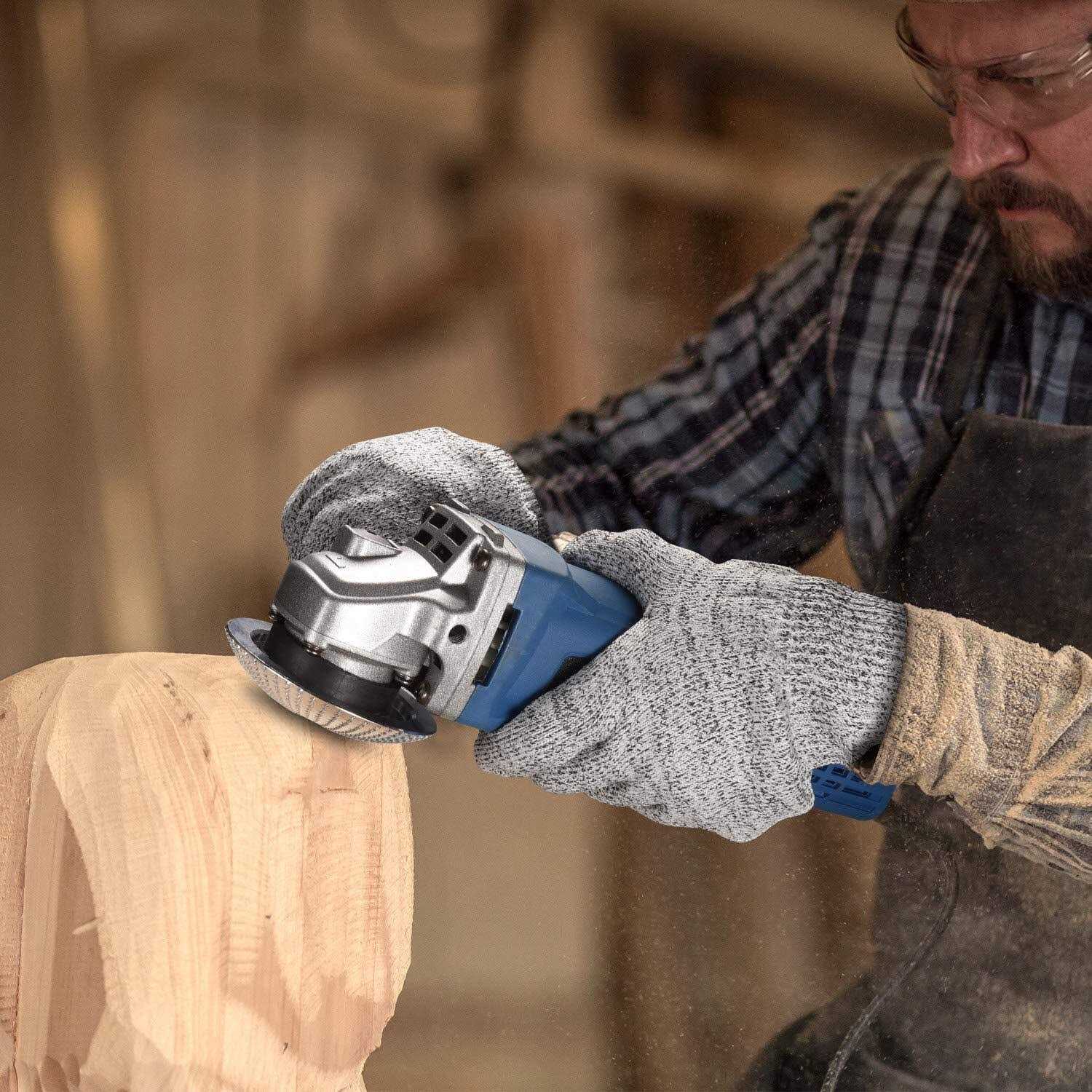 Wood Carving Disc Grinder Wheel Disc 4 Inch Wood Shaping Wheel Wood Grinding Shaping Disc for Angle Grinders with 5/8” Arbor - Inhomebuy