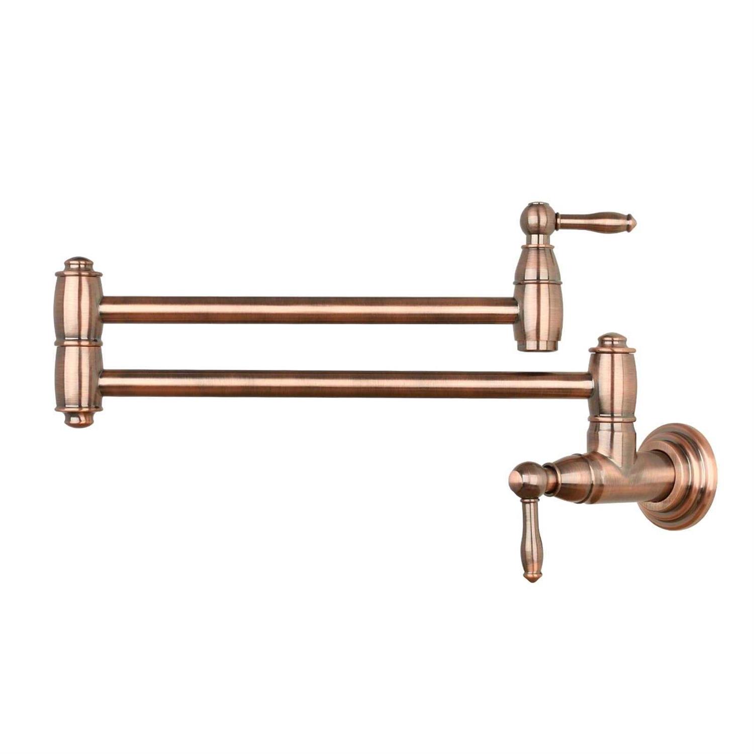 Nauxus Pot Filler Kitchen Faucet Wall-Mounted NX98288-AB - Inhomebuy
