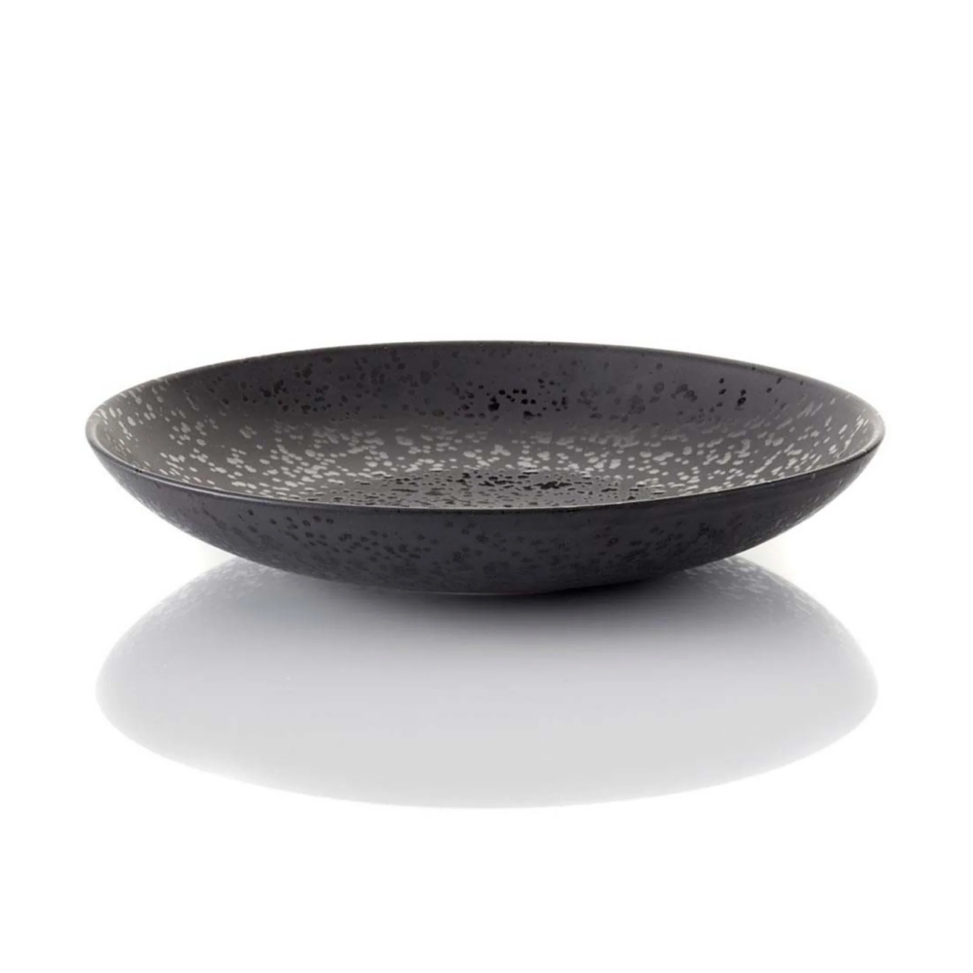 Stoneware Serving Dish 40 cm Mat Black - Inhomebuy