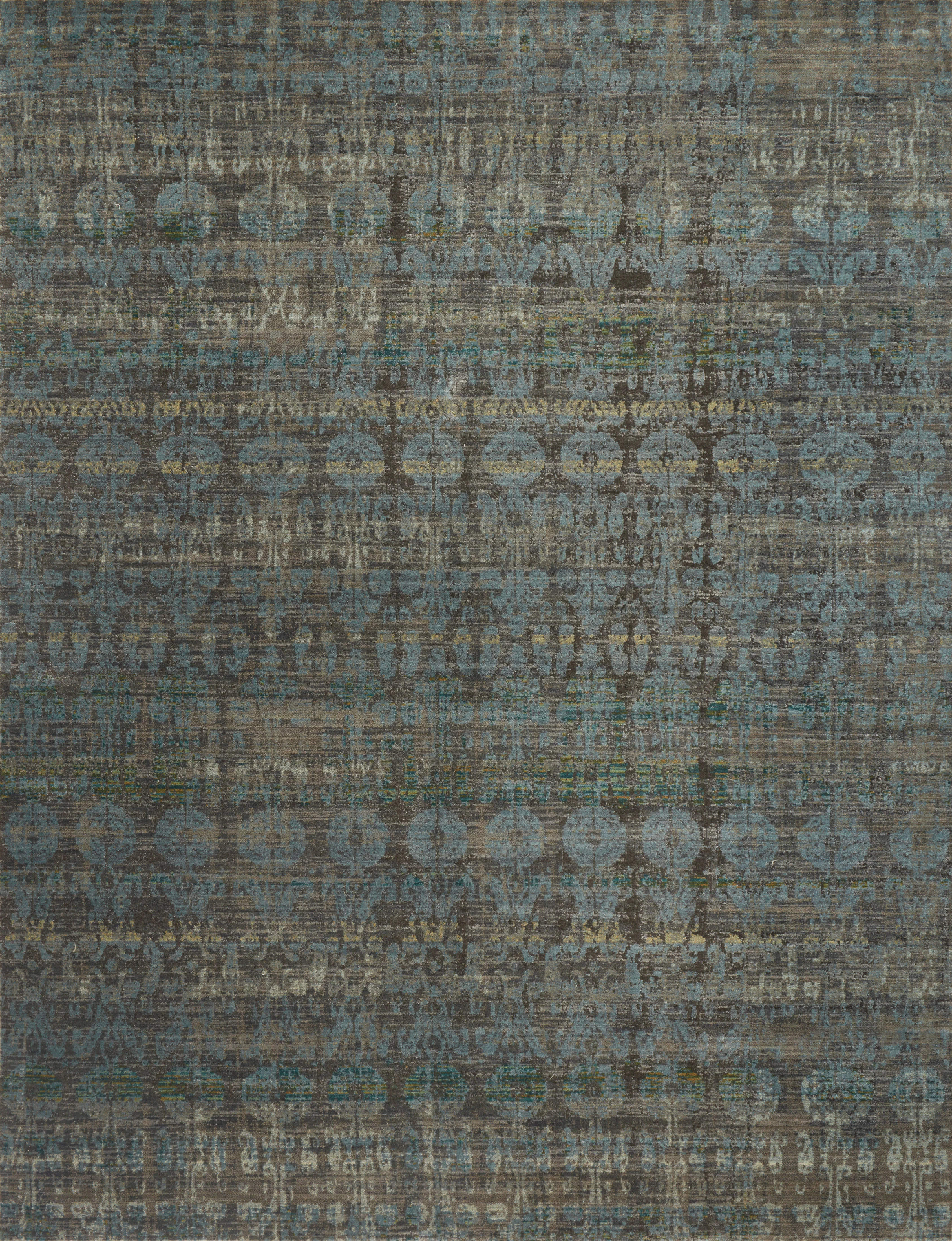 Loloi Rugs Javari Collection Rug in Steel, Lagoon - 12'0