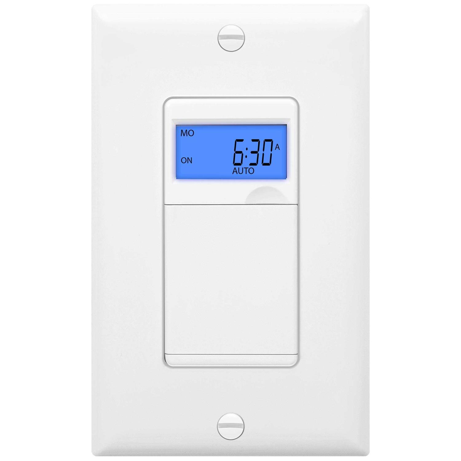 Enerlites 7-Day Digital In-Wall Programmable Timer Switch - Inhomebuy