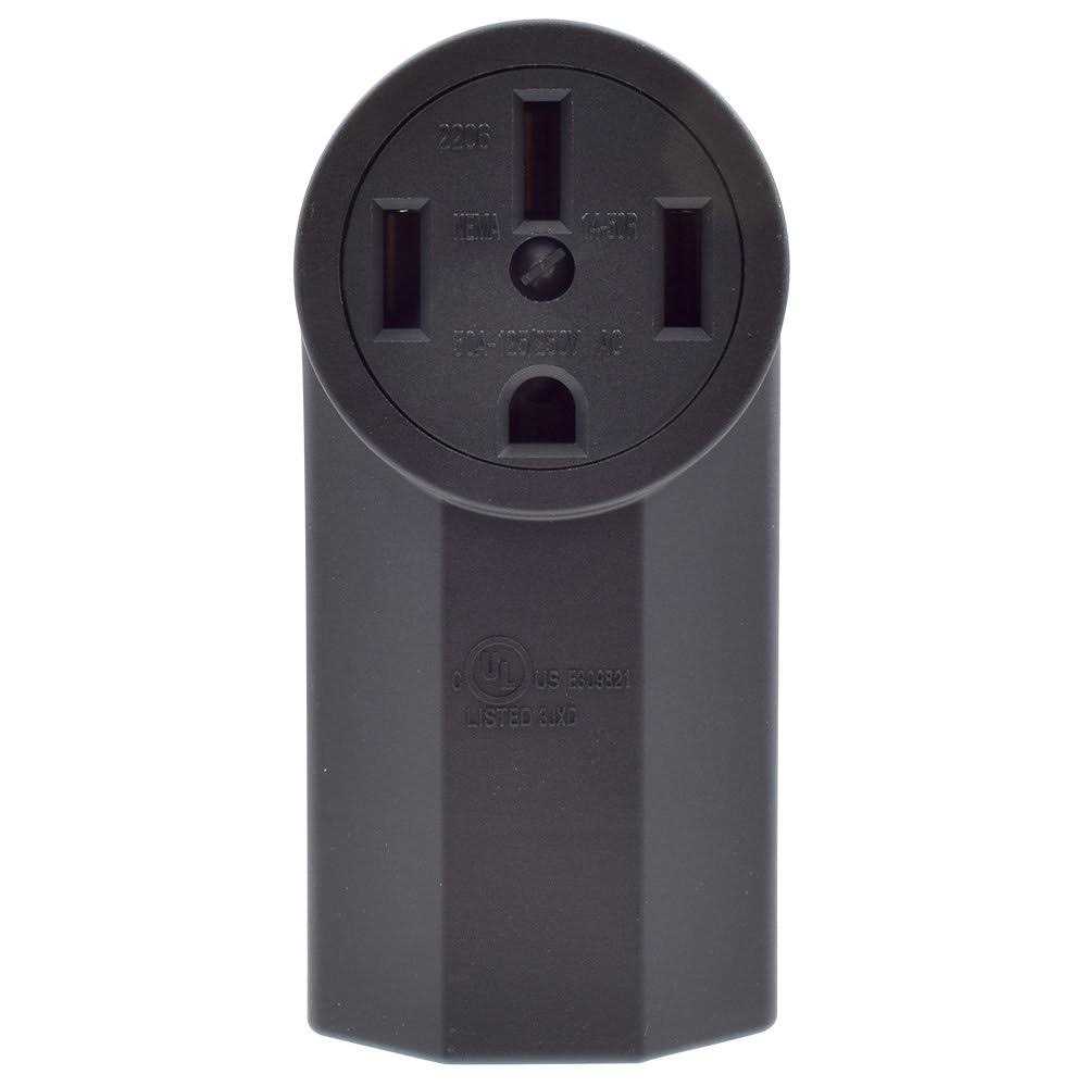 ELEGRP 4.67 in. 15 Amp Manual Reset 2 Prong Portable GFCI Replacement Right Angle Plug Assembly - Inhomebuy