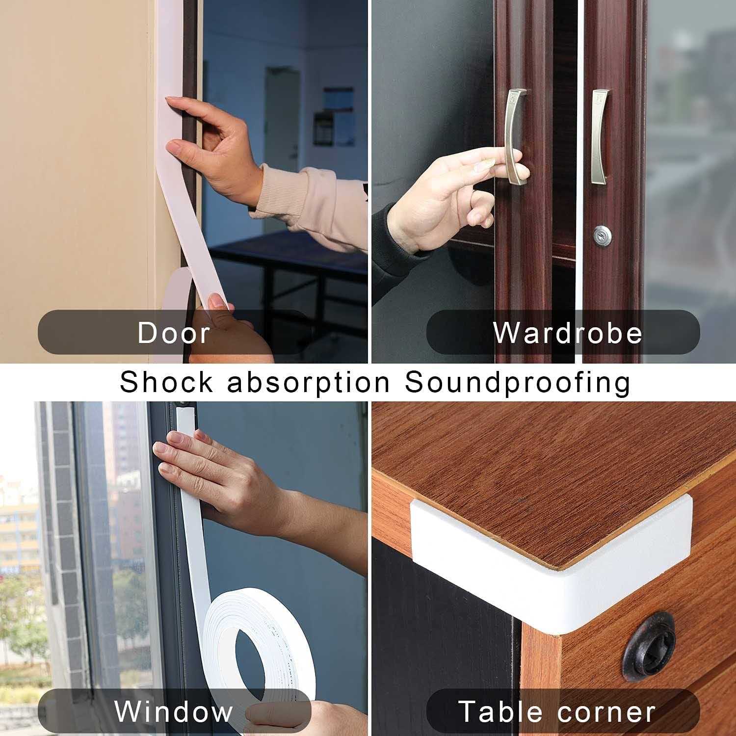 COUMENO Door Gap Sliding Window High Viscosity Sealing Strip, Shock Absorbing Buffer Sound and Noise Reduction - Inhomebuy