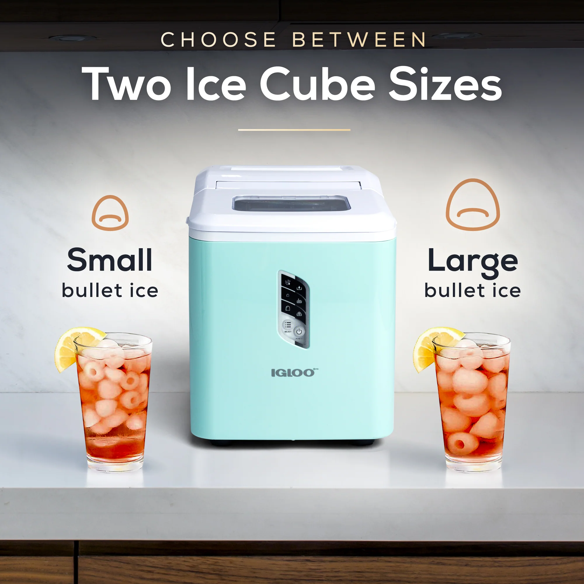 Igloo Automatic Self-Cleaning 26-Pound Ice Maker, Aqua - Inhomebuy