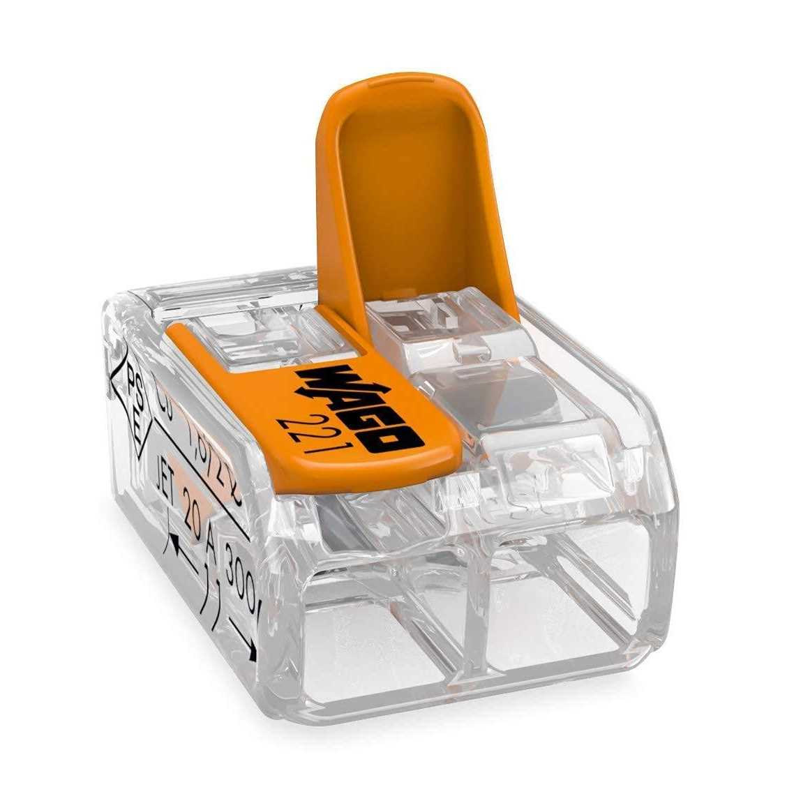 WAGO 221-2401 Lever-Nuts Inline 2 Wire Splicing Connectors - Inhomebuy