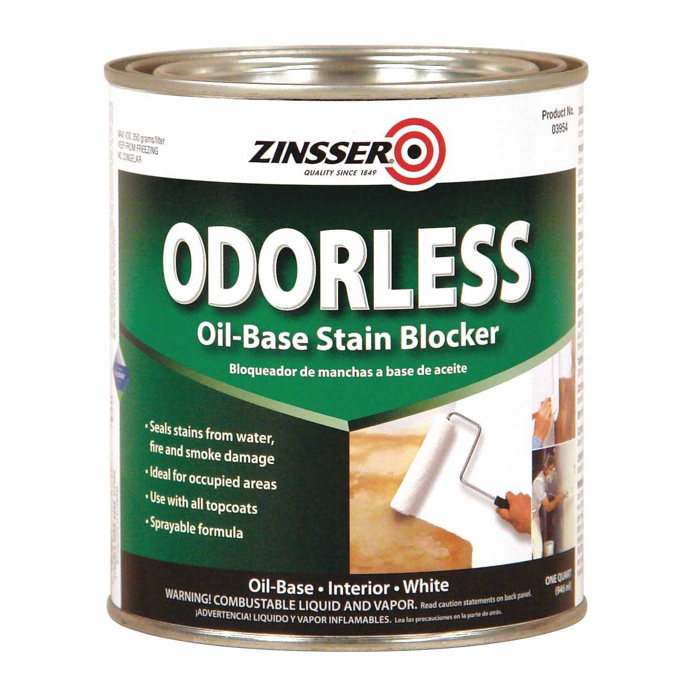 Zinsser 3950 Bulls Eye High Hide Odorless 5 Gallon White - Inhomebuy