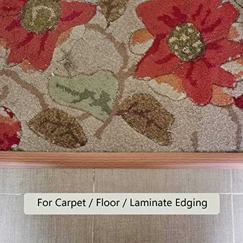 DAILISEN Vinyl Self Adhesive Overlap Threshold Reducer,Flooring Tile Laminate Border Transition Strip,Flat Carpet Rug Edging Strips - Inhomebuy