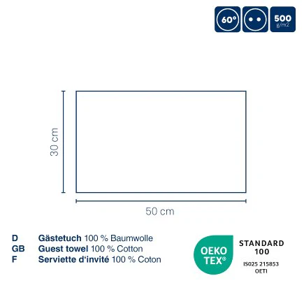 Guest Towel Ladessa Smoke Blue - Inhomebuy