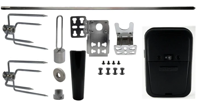 Arteflame Extra Rotisserie Cordless Motor, Spit, Forks and Bracket Kit, SPT&MOTKIT - Inhomebuy