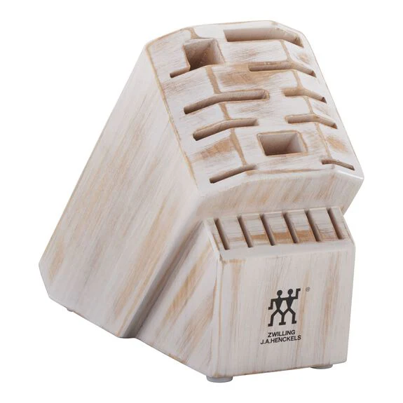 ZWILLING Pro 16 Slot Knife Block in Rustic White, Storage Series - Inhomebuy