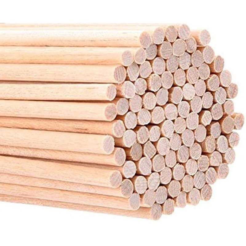 EBOOT Unfinished Natural Wood Craft Dowel Rods 100 Pack - Inhomebuy