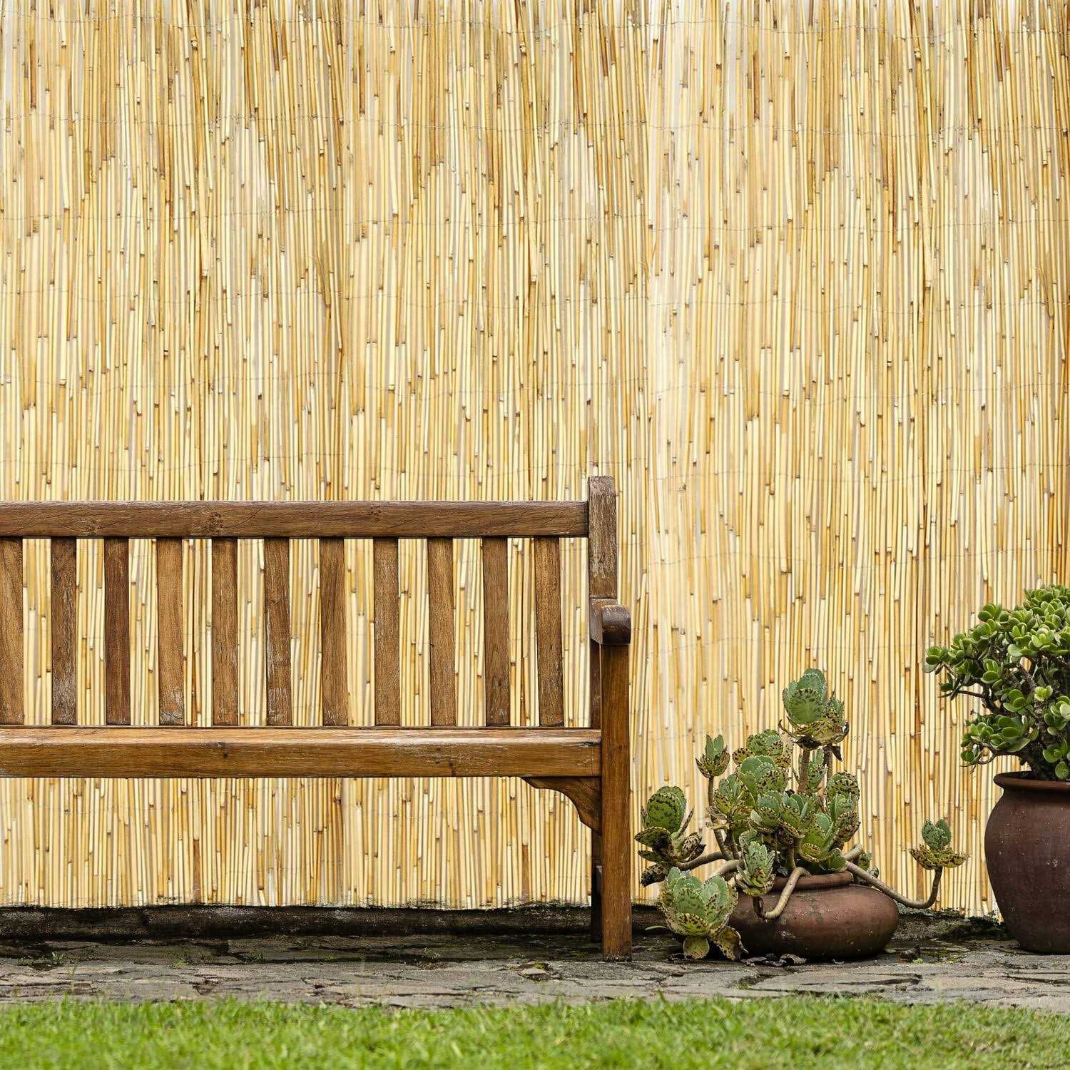 H X Natural Reed Fence Decorative Fencing Backyard X-Scapes - Inhomebuy