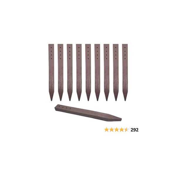 One Stop Outdoor 10-pack 24 inch inch Long #3 Straight Rebar Anchor Ground Stakes - Inhomebuy