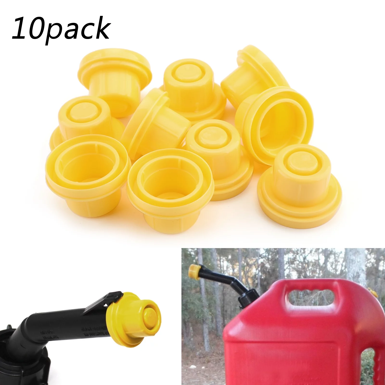 10x Replacement YELLOW SPOUT CAP Top For BLITZ Fuel GAS CAN 900302 900092 900094 - Inhomebuy