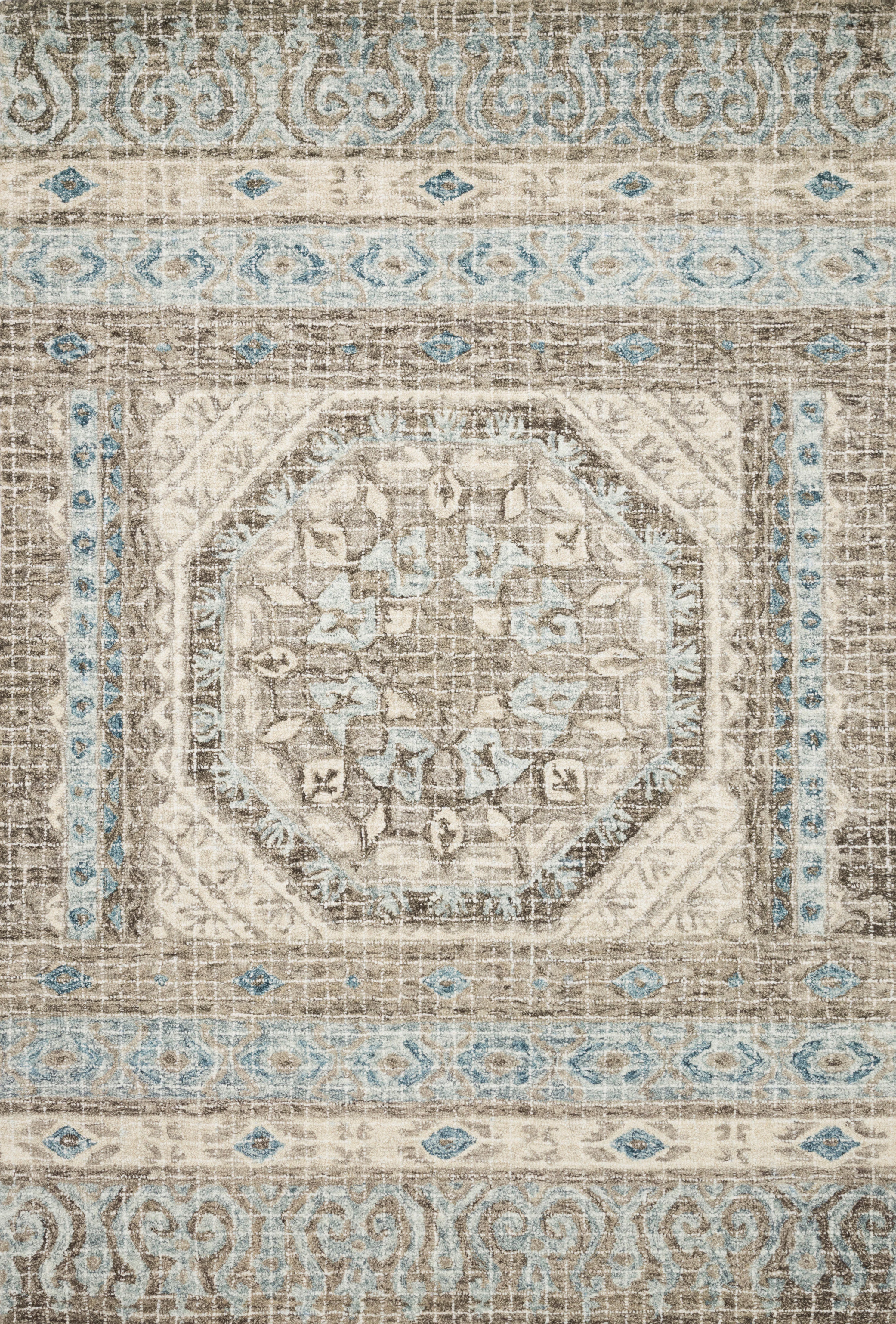 Loloi Rugs Tatum Collection Rug in Stone, Blue - 9'3