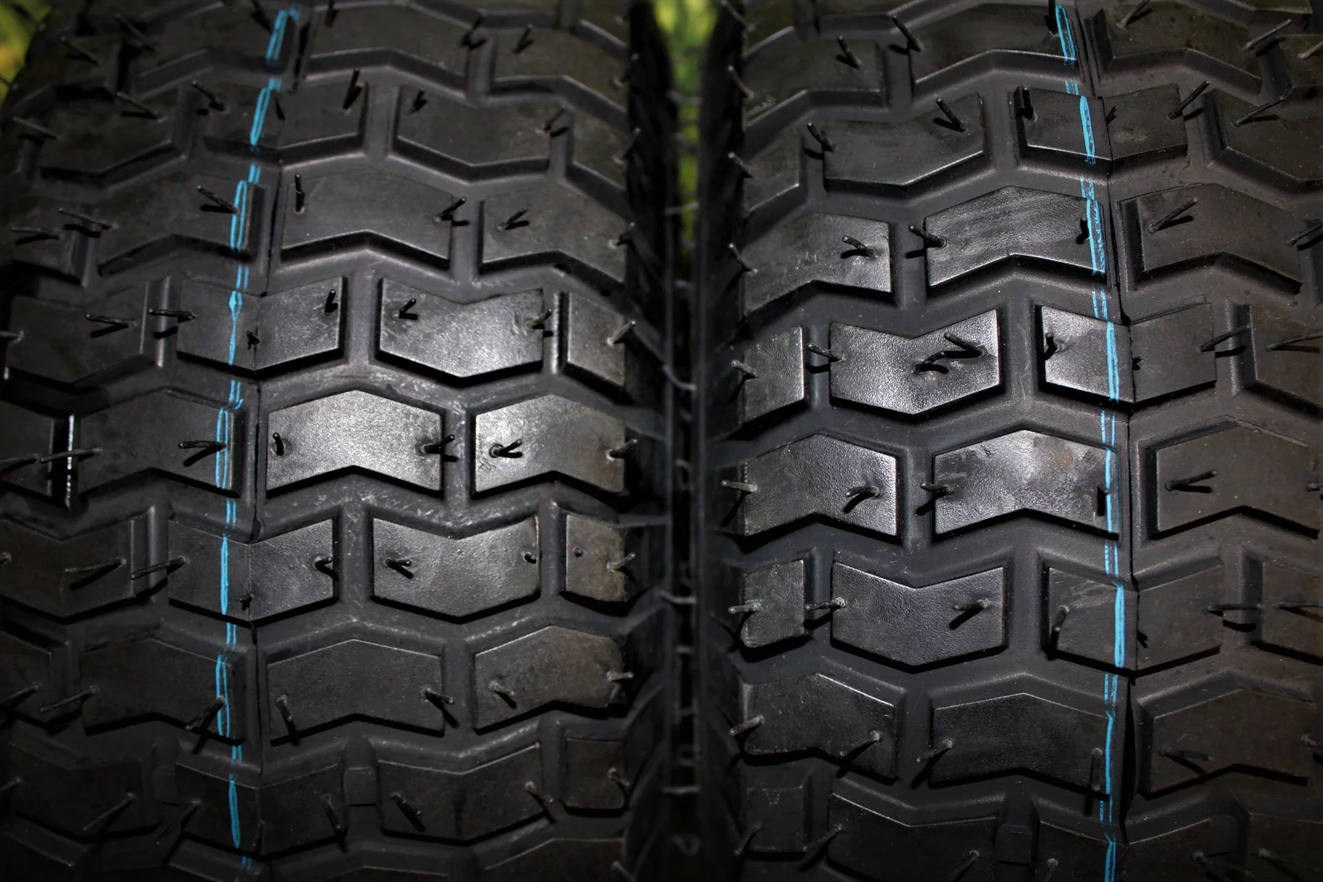 Antego Tire and Wheel (Set of 2) Matte Black Universal Fit 15x6.00-6 Tires & Wheels 4 Ply for Lawn & Garden Mower Turf Tires .75