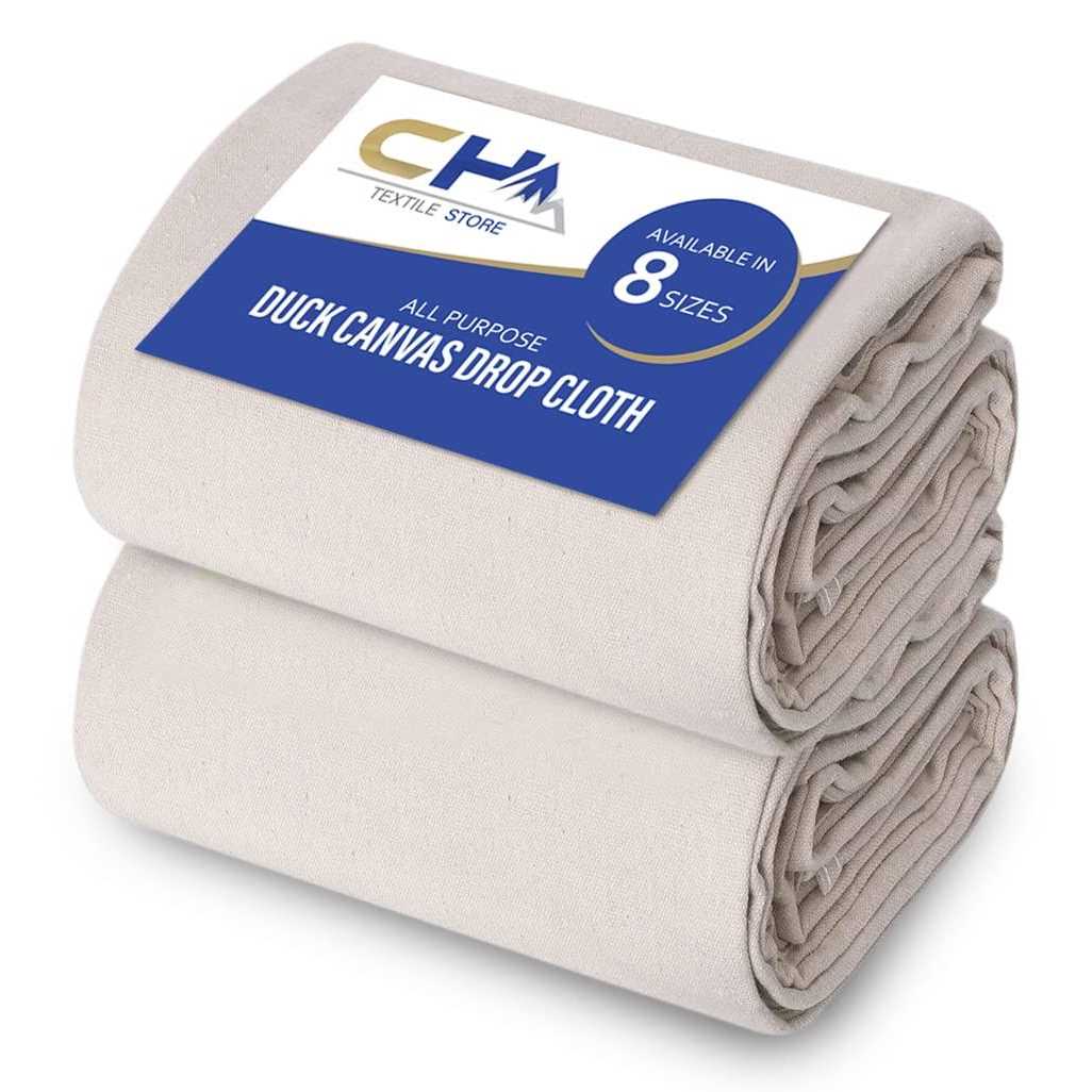 Zuperia Canvas Drop Cloth of 2 Pure Cotton Painters Drop Cloth - Inhomebuy