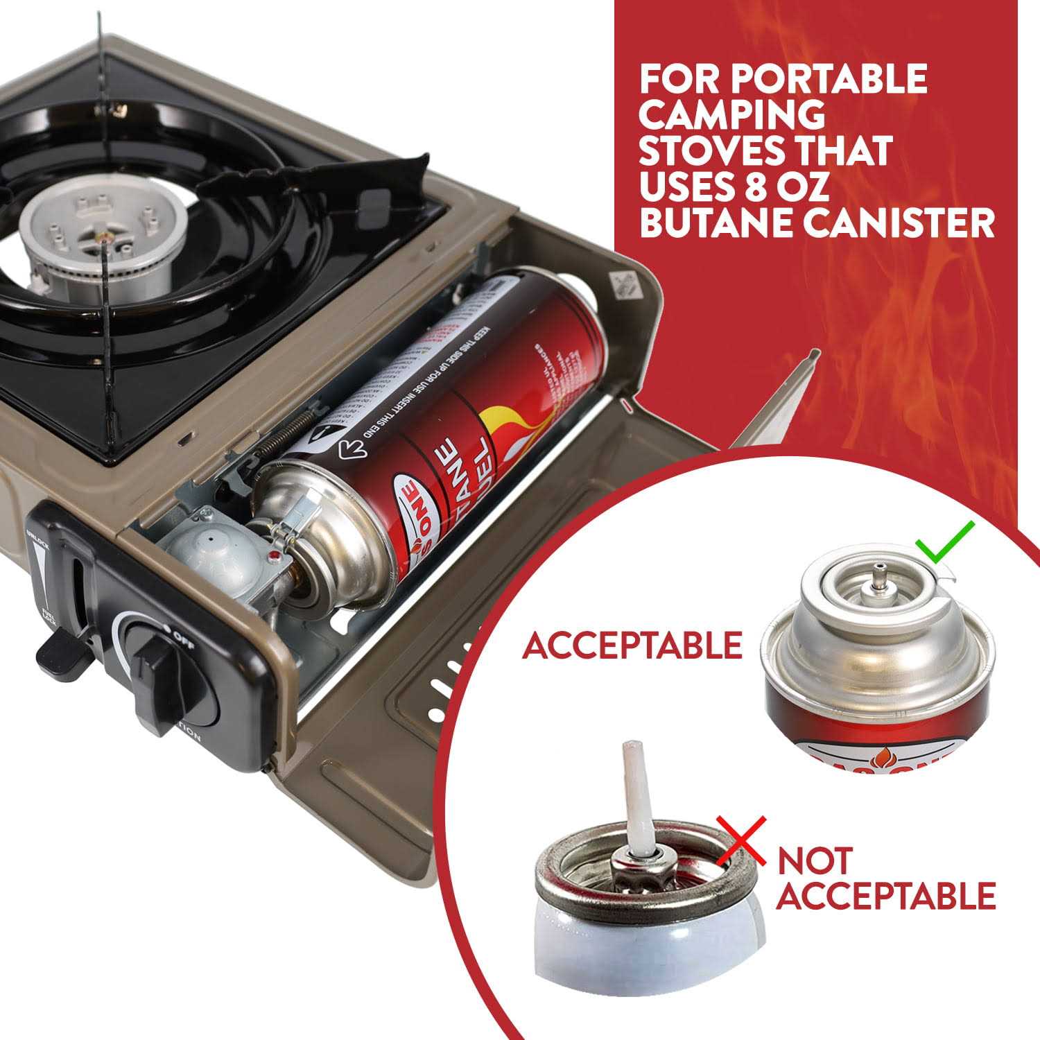 GasOne Butane Fuel Canister (12 Pack) - Inhomebuy