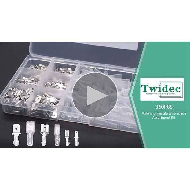 Twidec/20Pcs 4.8mm and 6.3mm Female Spade Crimp Terminal with Insulating Sleeve and Wire Red + Black Female Spade Quick Splice Assortment Kit - Inhomebuy