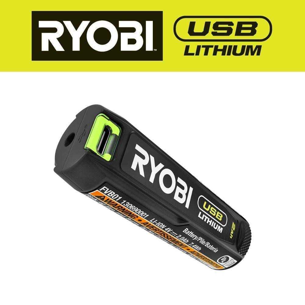 RYOBI USB Lithium 2.0 Ah Lithium-ion Rechargeable Battery - Inhomebuy
