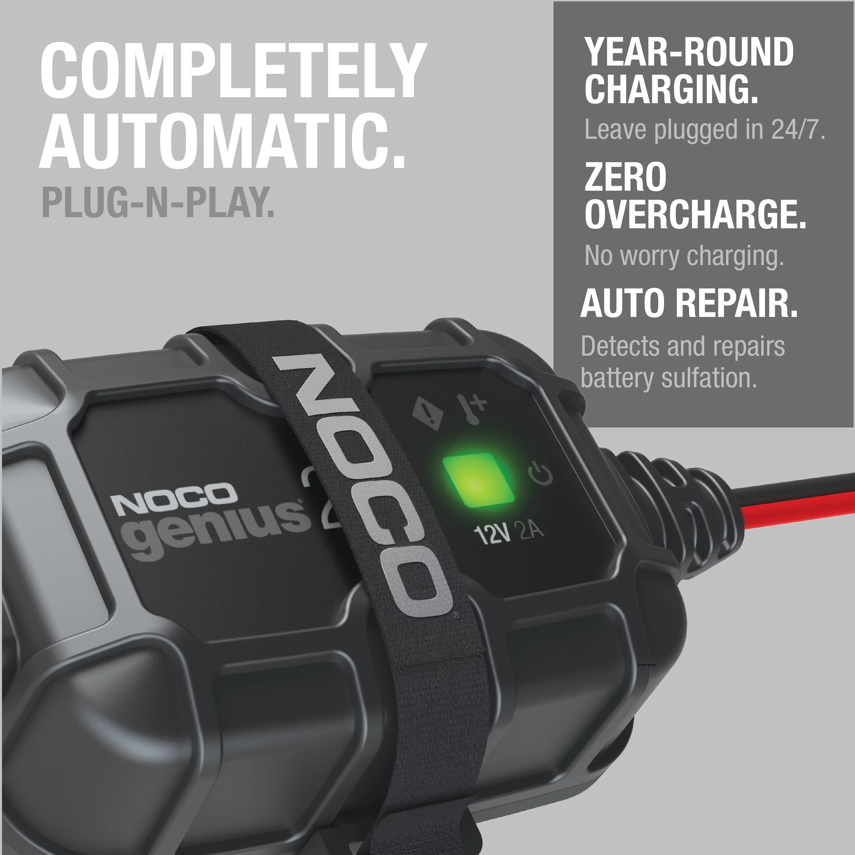 NOCO GENIUS2D 2A Direct-Mount Onboard Battery Charger and Maintainer - Inhomebuy